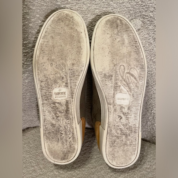 Mens Authentic GUCCI Suede and Canvas Monogram Sneakers - Size 8 - Picture 15 of 15